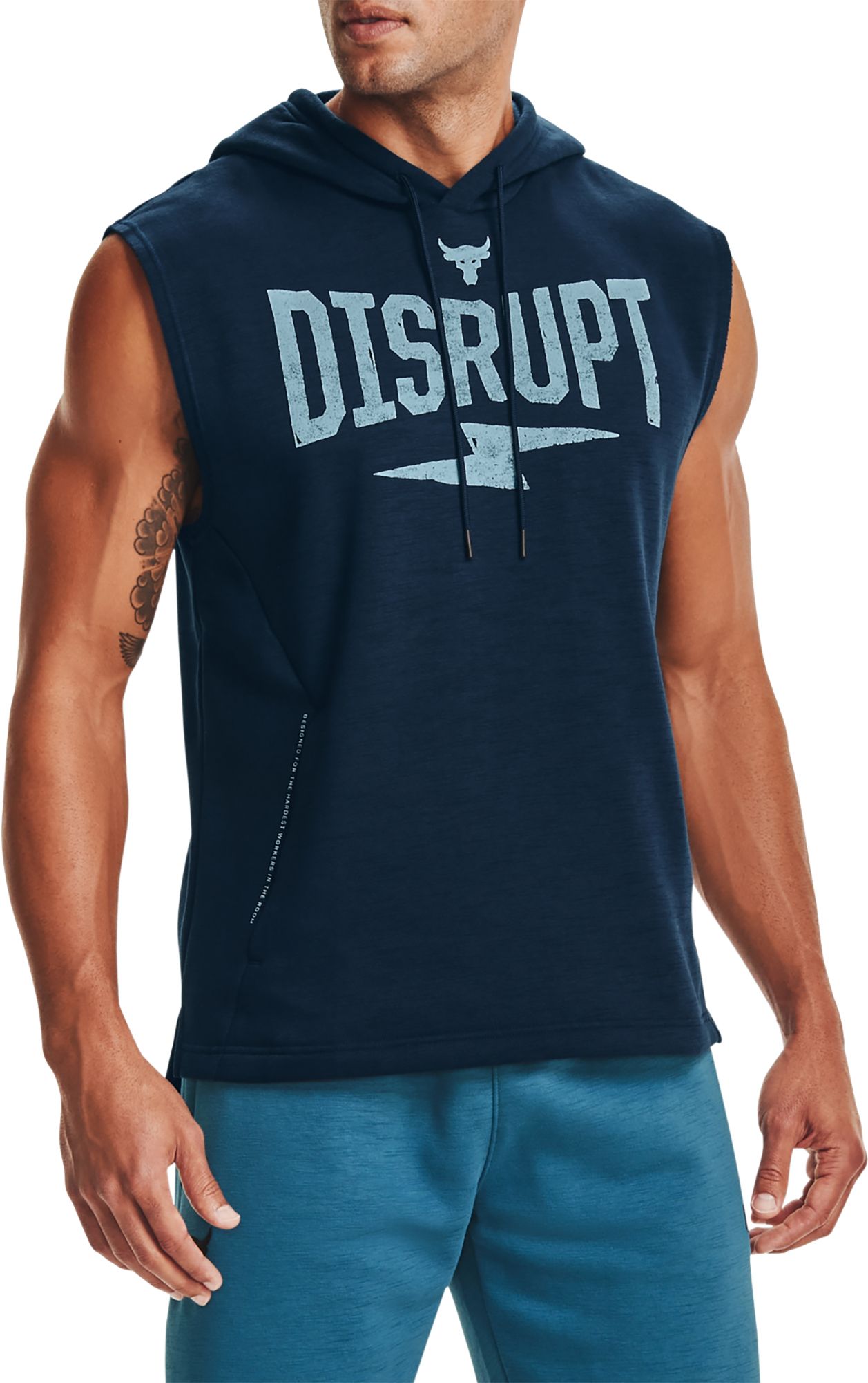 the rock hoodie sleeveless