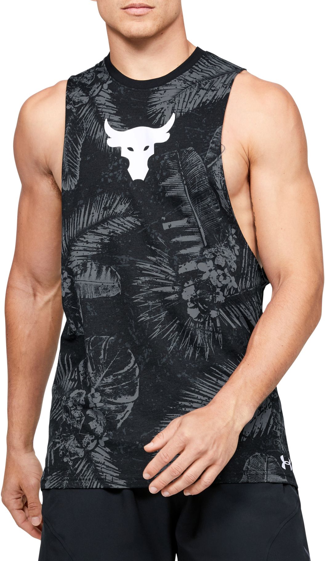 Under armour men's project rock aloha camo store print tank top