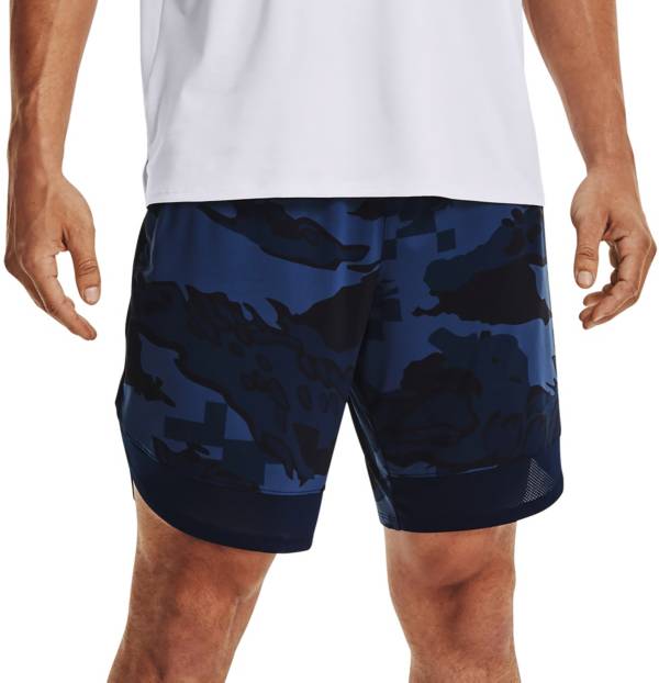 men's ua stretch train camo shorts