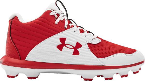 Under armour 2025 baseball cleats red