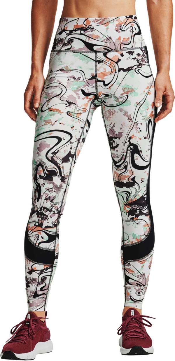 Under Armour Women's UA Breathelux Stretch Blur Printed Crop Legging #  Small