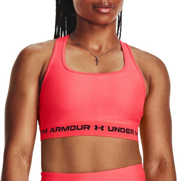 Under Armour Girl's Cross-Back Solid Sports Bra 1364629-001 Black Size  Small