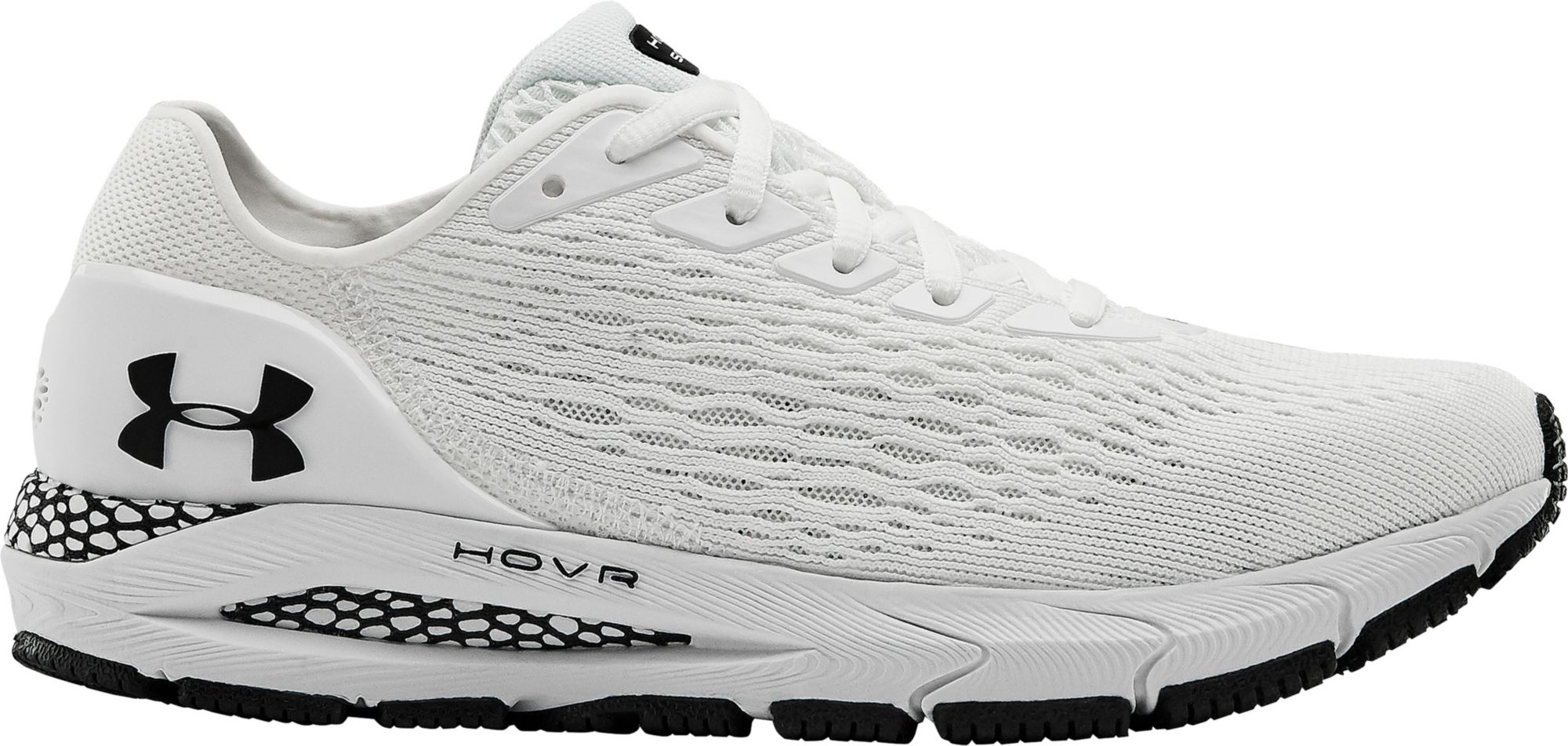 womens black and white under armour shoes