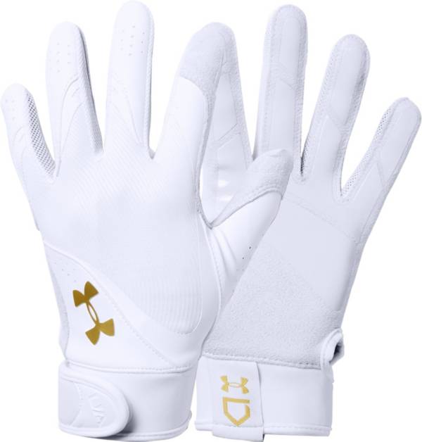 White under 2025 armour batting gloves