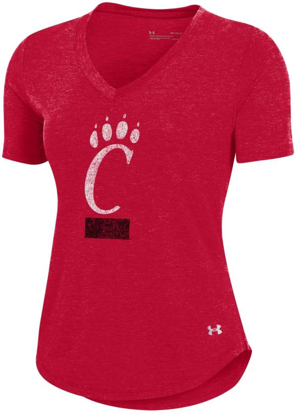 Under Armour Women's Cincinnati Bearcats Red Breezy V-Neck T-Shirt product image