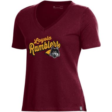 sorry, Under Armour Women's Loyola-Chicago Ramblers Maroon Performance Cotton V-Neck T-Shirt is currently out of stock