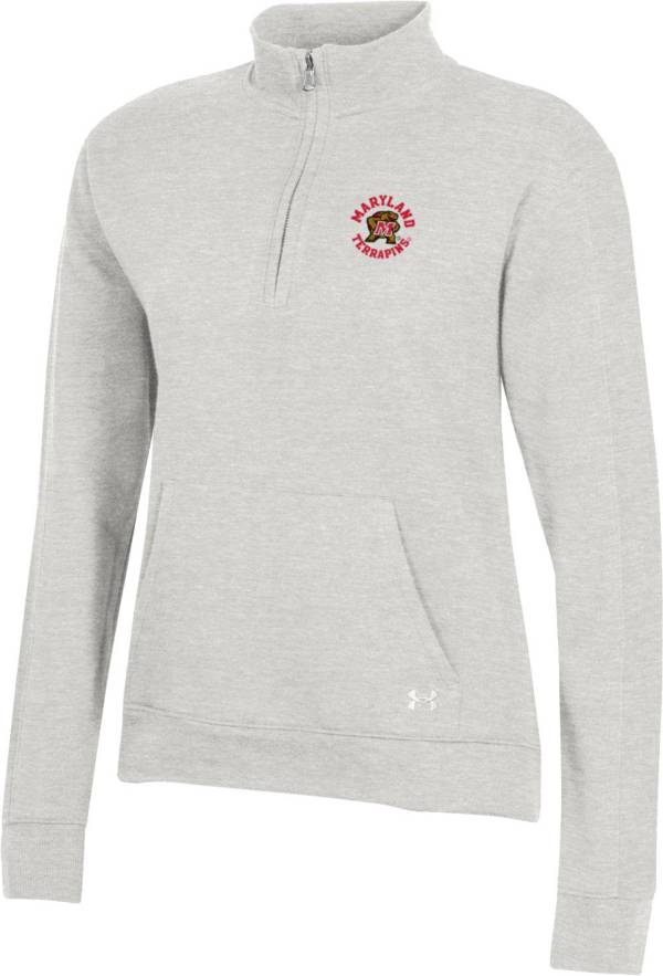 Under Armour Women's Maryland Terrapins Grey All Day Quarter-Zip Shirt