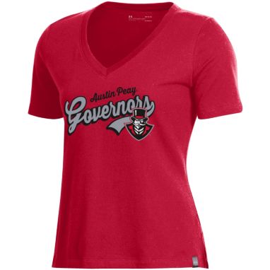 sorry, Under Armour Women's Austin Peay Governors Red Performance Cotton V-Neck T-Shirt is currently out of stock
