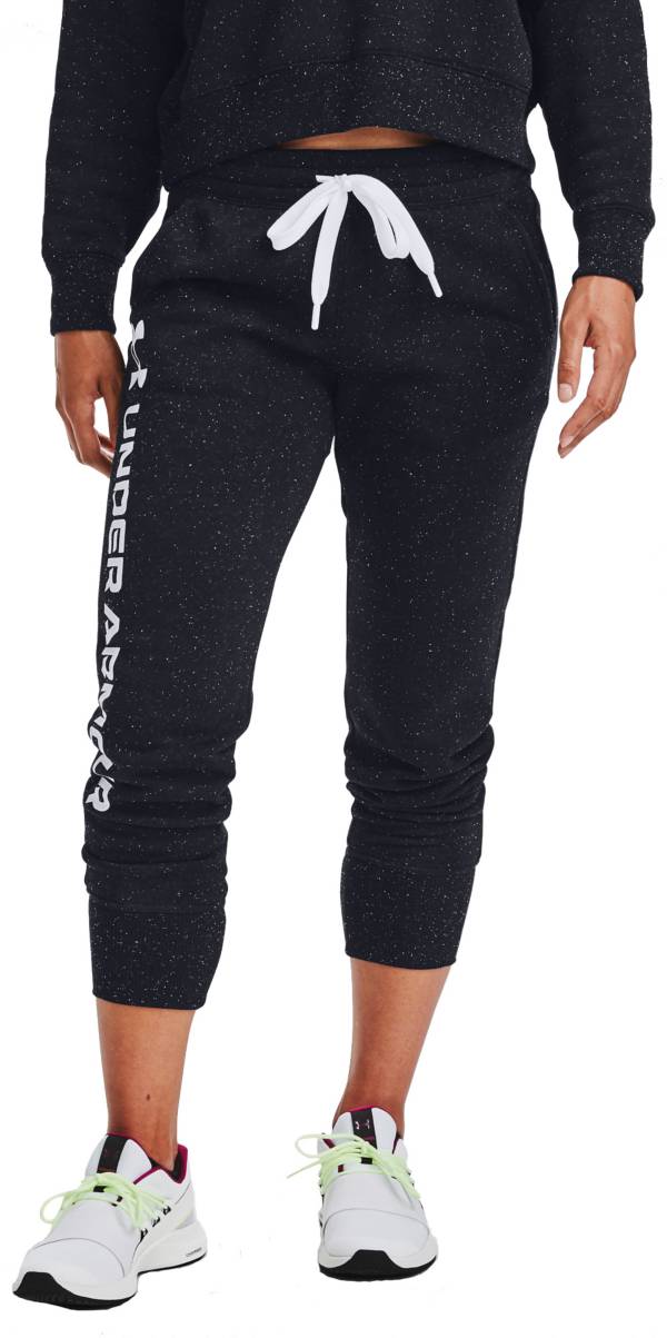 under armour women's rival fleece metallic jogger pants