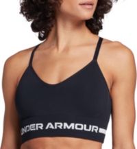 Under Armour Women's Seamless Low Long Bra XL (Pitch Gray /Black)