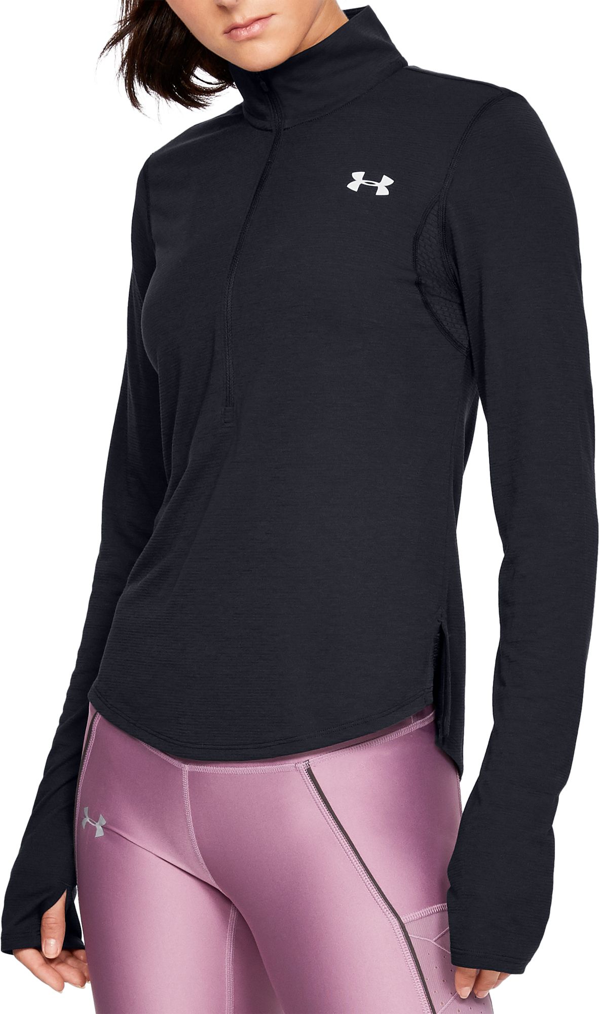 womens under armour zip top