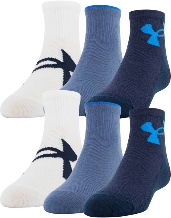 Girls' UA Essential Quarter Socks 6-Pack