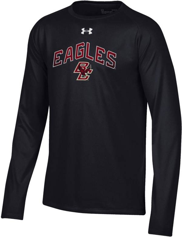 Under Armour Youth Boston College Eagles Tech Performance Long Sleeve Black T-Shirt