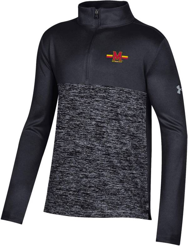 Under Armour Youth Maryland Terrapins Twist Quarter-Zip Performance Black Shirt