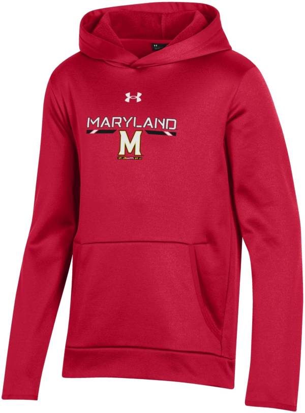 Under Armour Youth Maryland Terrapins Red Armour Fleece Pullover Performance Hoodie product image