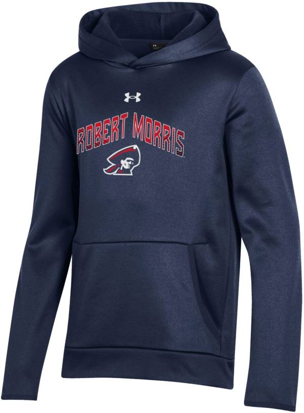 Under Armour Youth Robert Morris Colonials Navy Blue Pullover Hoodie