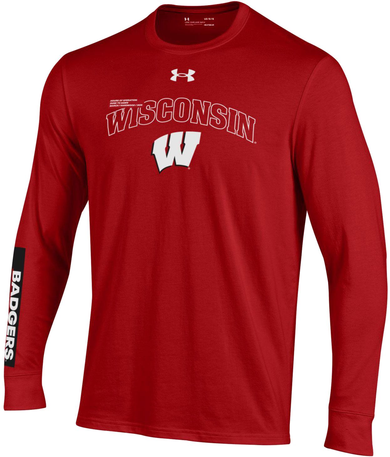 youth red under armour long sleeve shirt