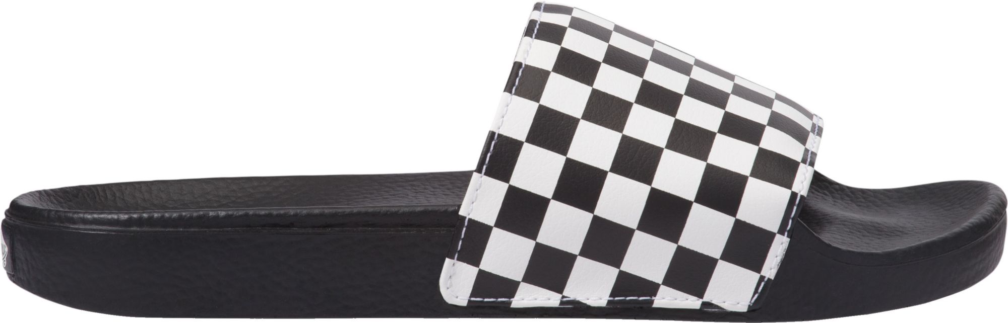 vans slide on checkered