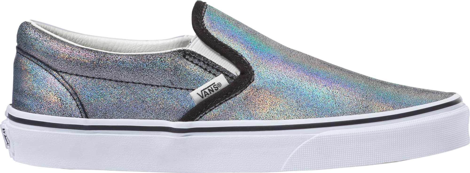 vans slip on metallic