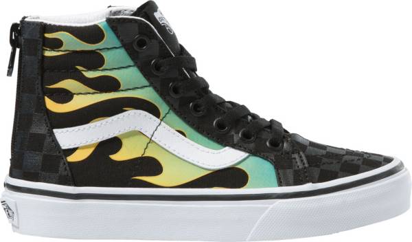 Vans Kids' Grade School SK8-Hi Zip Glow Flame Shoes