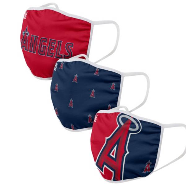 FOCO Adult Los Angeles Angels 3-Pack Face Coverings