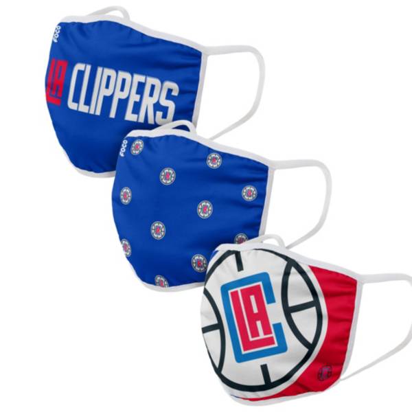 FOCO Adult Los Angeles Clippers 3-Pack Face Coverings