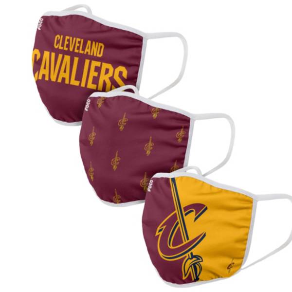 FOCO Adult Cleveland Cavaliers 3-Pack Face Coverings