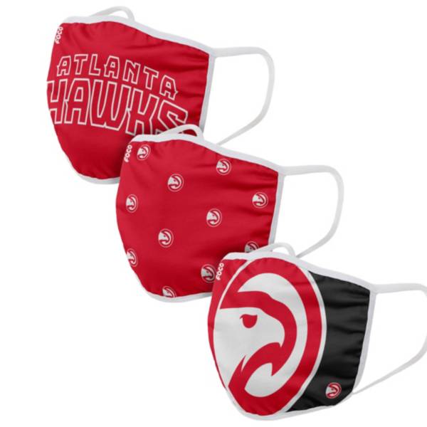 FOCO Adult Atlanta Hawks 3-Pack Face Coverings