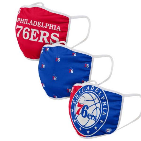 FOCO Adult Philadelphia 76ers 3-Pack Face Coverings product image