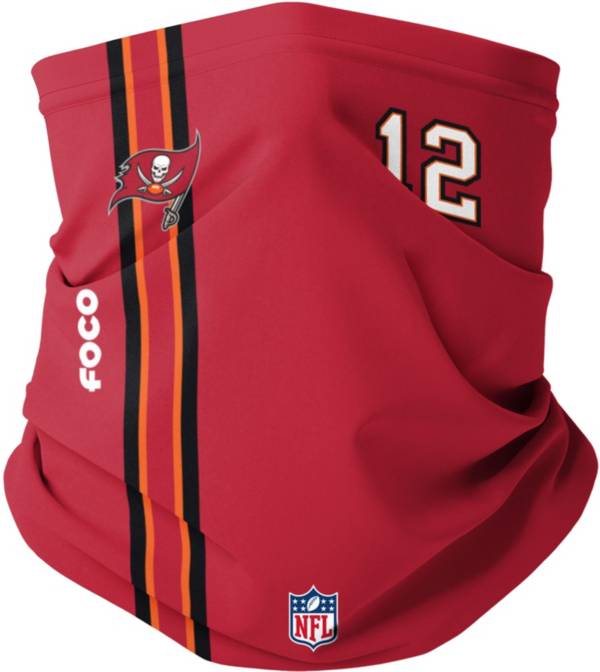 FOCO Adult Tampa Bay Buccaneers Tom Brady #12 On-Field Stripe Neck Gaiter