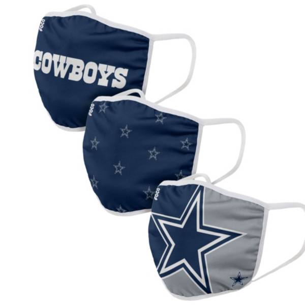 Download Foco Adult Dallas Cowboys 3 Pack Face Coverings Dick S Sporting Goods PSD Mockup Templates