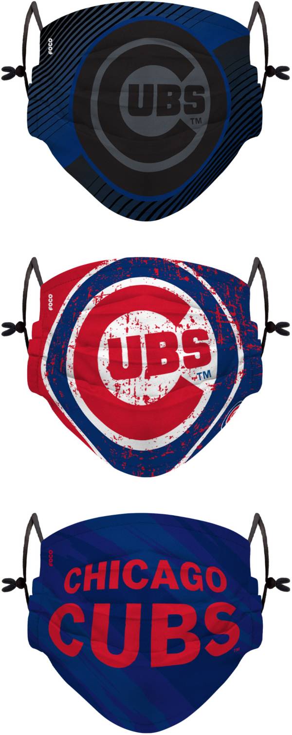 FOCO Youth Chicago Cubs 3-Pack Face Coverings