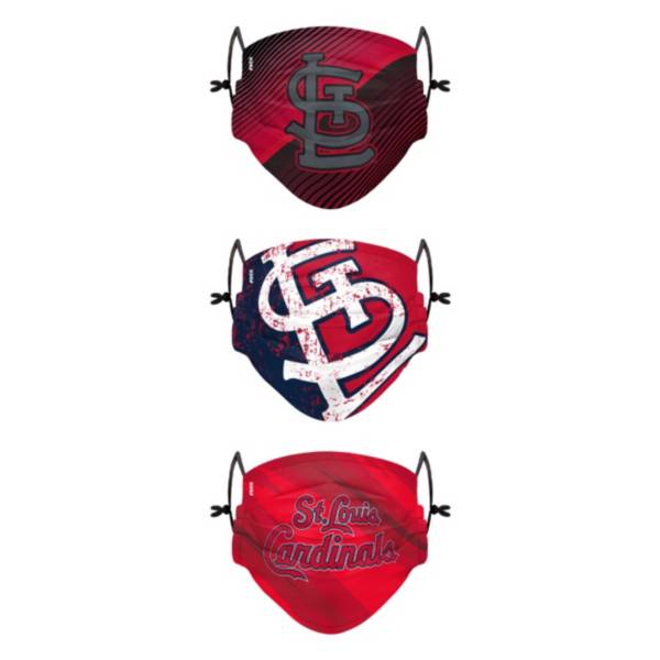 FOCO Youth St. Louis Cardinals 3-Pack Face Coverings