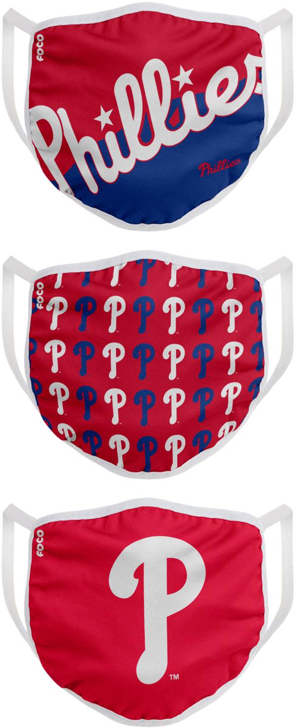 FOCO Youth Philadelphia Phillies 3-Pack Face Coverings product image