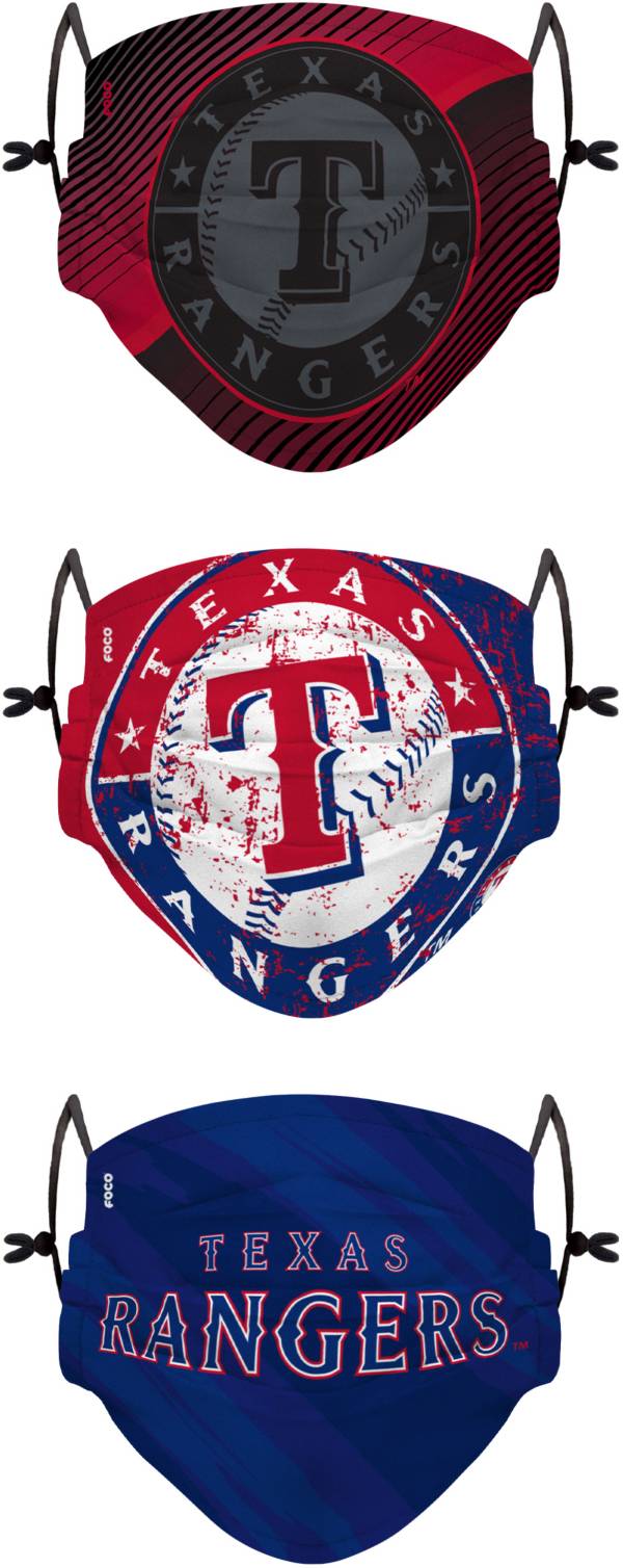 FOCO Youth Texas Rangers 3-Pack Face Coverings product image