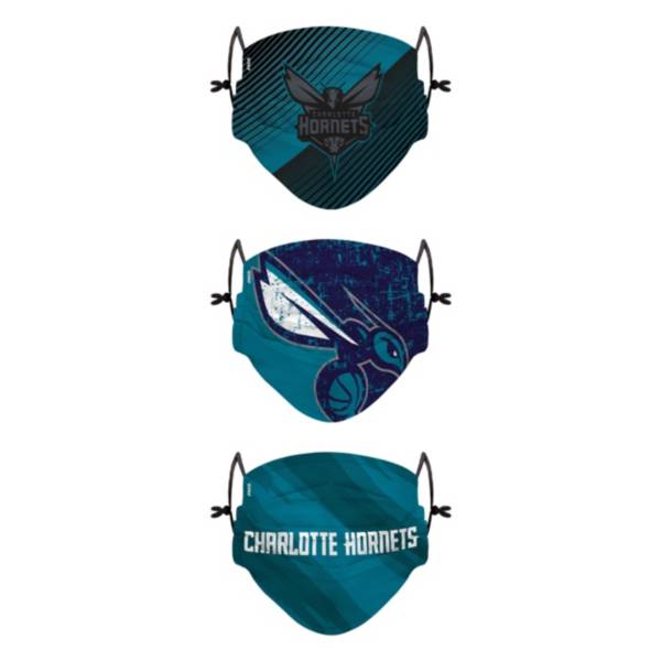 FOCO Youth Charlotte Hornets 3-Pack Face Coverings