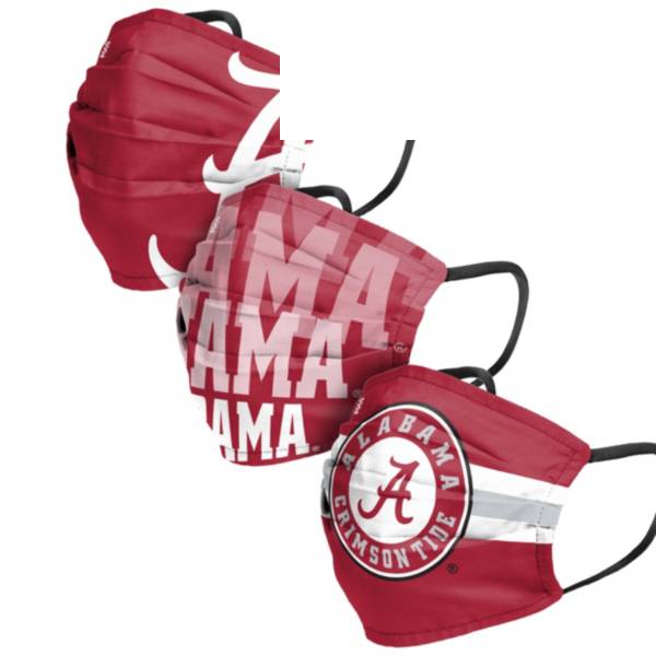 FOCO Adult Alabama Crimson Tide 3-Pack Matchday Face Coverings product image