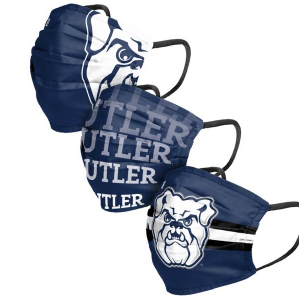 FOCO Adult Butler Bulldogs 3-Pack Matchday Face Coverings