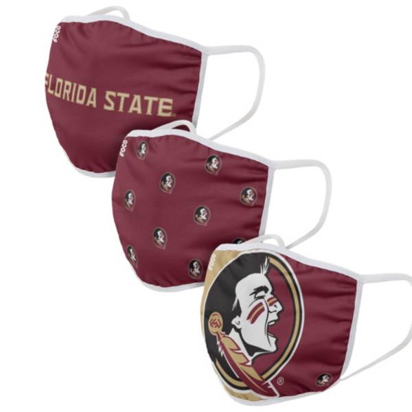 FOCO Youth Florida State Seminoles 3-Pack Face Coverings product image