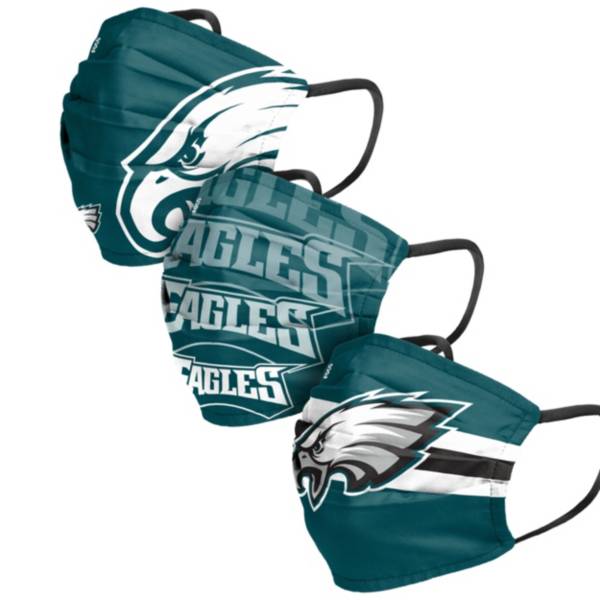 FOCO Adult Philadelphia Eagles 3-Pack Matchday Face Coverings product image