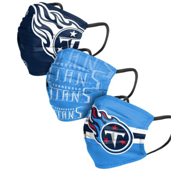 FOCO Adult Tennessee Titans 3-Pack Matchday Face Coverings