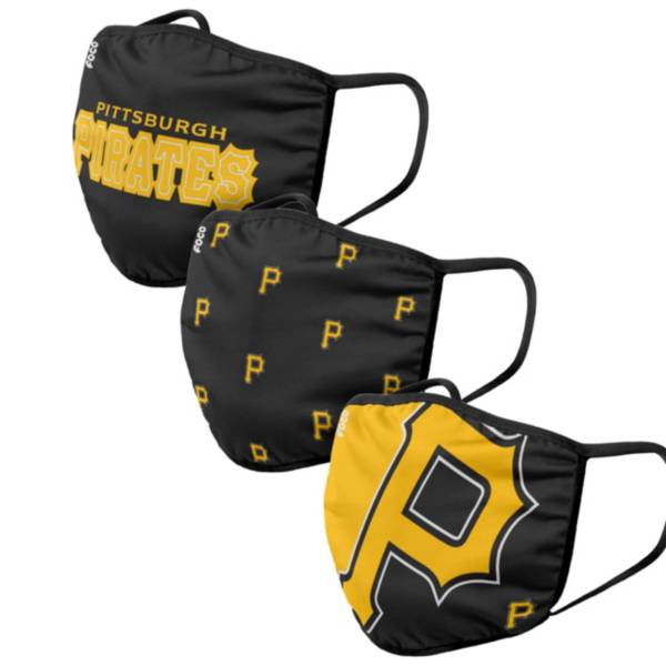FOCO Youth Pittsburgh Pirates 3-Pack Face Coverings product image