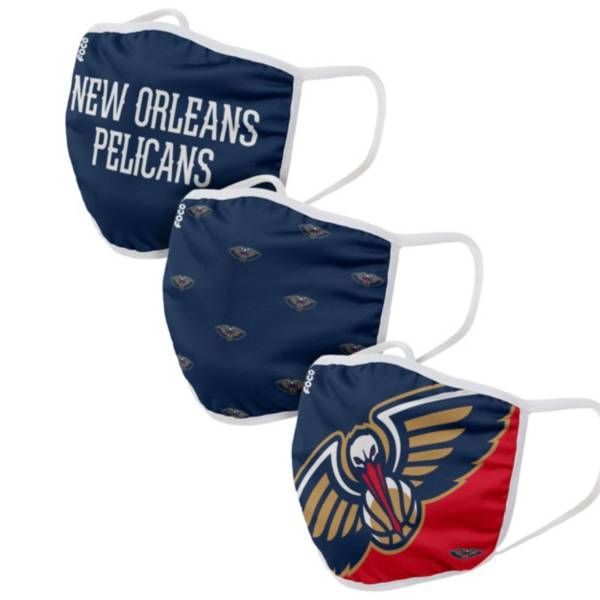 FOCO Youth New Orleans Pelicans 3-Pack Face Coverings