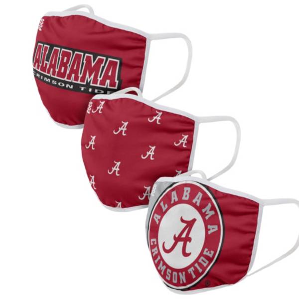 FOCO Youth Alabama Crimson Tide 3-Pack Face Coverings