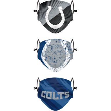 sorry, FOCO Youth Indianapolis Colts Adjustable 3-Pack Face Coverings is currently out of stock