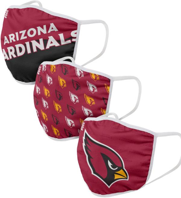 FOCO Youth Arizona Cardinals 3-Pack Face Coverings