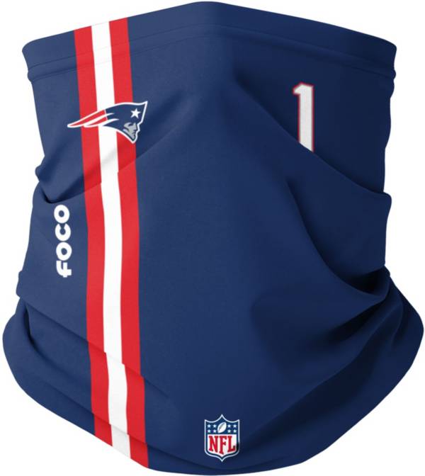 FOCO Youth New England Patriots Cam Newton #1 On-Field Stripe Neck Gaiter product image