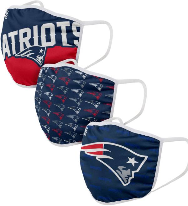 FOCO Youth New England Patriots 3-Pack Face Coverings product image