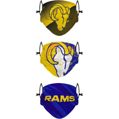 sorry, FOCO Youth Los Angeles Rams Adjustable 3-Pack Face Coverings is currently out of stock