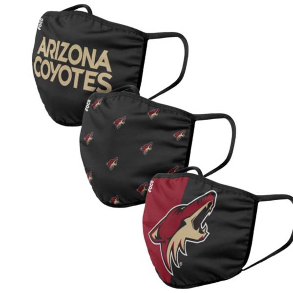 FOCO Youth Arizona Coyotes 3-Pack Face Coverings